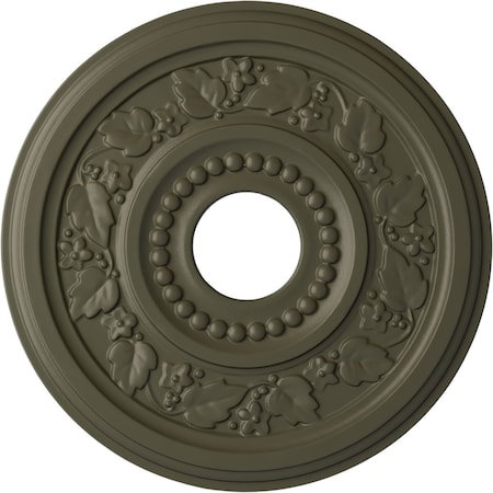 Ekena Millwork Genevieve Ceiling Medallion (Fits Canopies up to 3 1/2"), 16 1/8"OD x 3 1/2"ID x 7/8"P, Witch Hazel CM16GNWHF